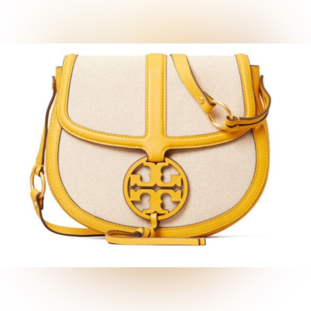 Tory Burch Miller Canvas Quadrant Saddlebag